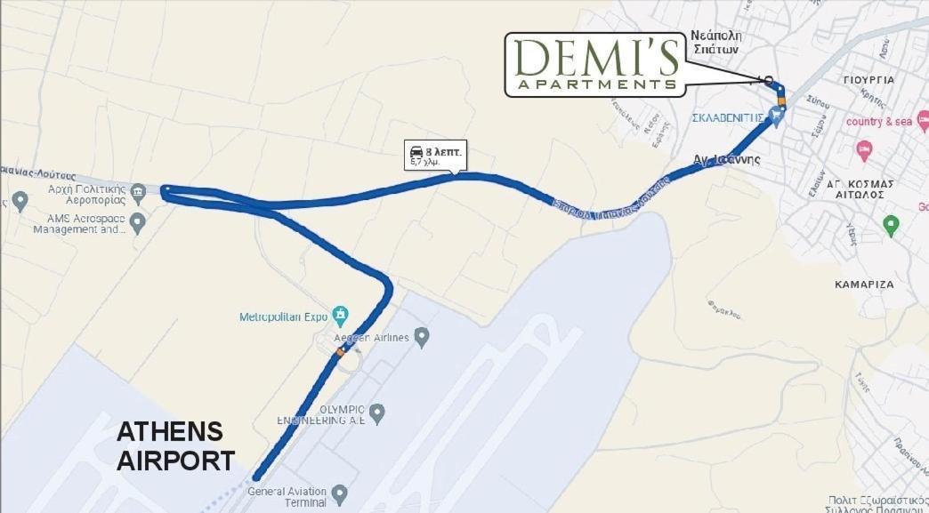 Demi'S Apartments Near Athen'S Airport Artemida (Attica) Exterior foto